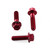 Ergal - Kit Viti Serraggio Bracciali Freno Frizione Testa Forata Laserata Rosso