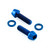 Titanio - Viti Bracci pedale M6x(1.00mm)x20mm Testa conica con rondelle - confezione da 2 Blu