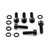 Titanio - Kit viti attacco manubrio M5x(0.80mm)x16mm testa cilindrica Nero