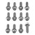 Stainless Steel Disc Bolts M6x(1.00mm)x20mm Flanged Hex Pack x12
