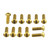 Stainless Steel Front Disc Bolts M8x(1.25mm)x25mm to Fit BMW forged wheel/Other Pack x12 Gold