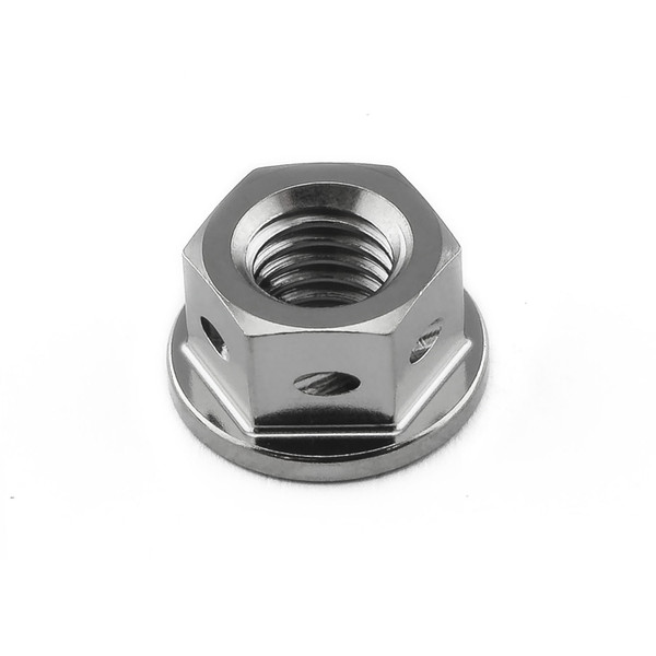 Dado Corona Titanio M8 x 125mm Forato per Filo di Sicurezza