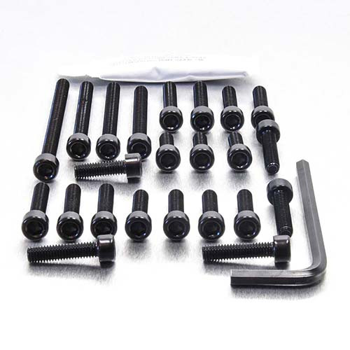 Kit Viti Ergal Carter Motore Honda XR650 R '00+ Nero