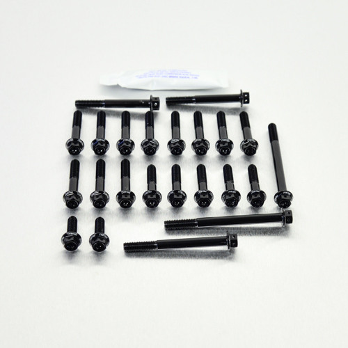 Kit Viti Ergal Carter Motore Honda XLR 125R '97-'02 Testa Forata Corsa Nero
