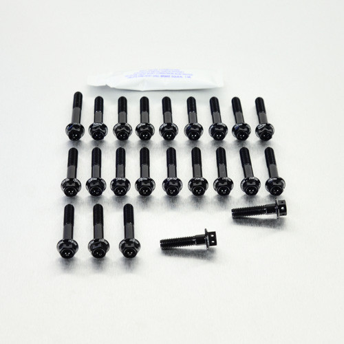 Kit Viti Ergal Carter Motore CBF600-S '08+ Testa Forata Corsa Nero