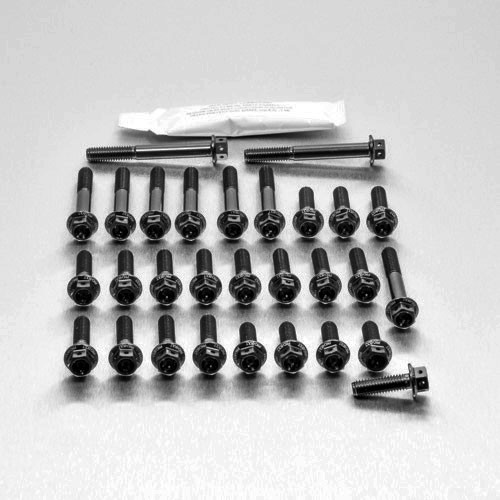 Kit Viti Ergal Carter Motore Kawasaki ER5 '96-'01 Testa Forata Corsa Nero