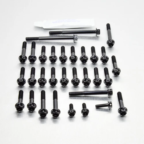 Kit Viti Ergal Carter Motore GS500E '98-'02 Testa Forata Corsa Nero