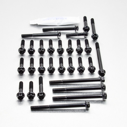 Kit Viti Ergal Carter Motore SV1000S 05+ Testa Forata Corsa Nero