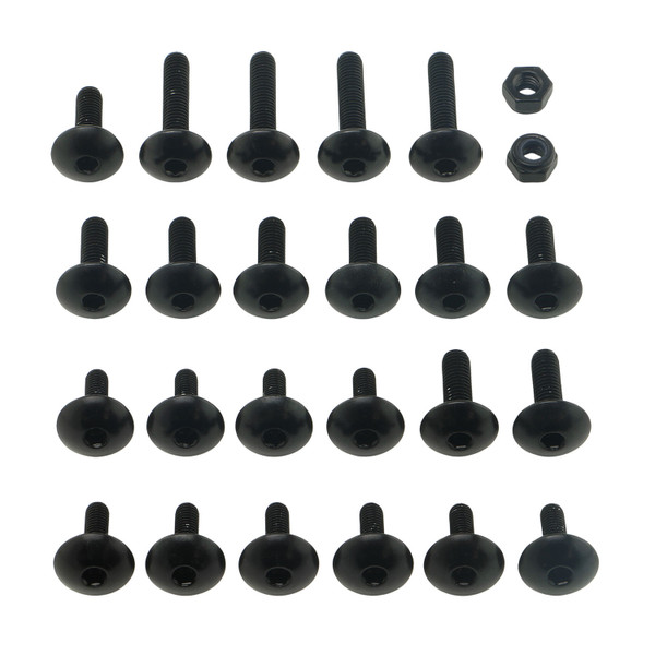 Kit viti carena Ergal Yamaha YZF R6 08-16 Nero
