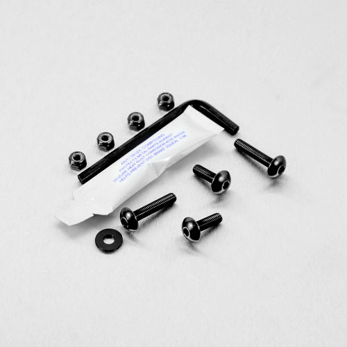 Kit Viti Ergal Plexiglass 4 Viti e Dadi Nero