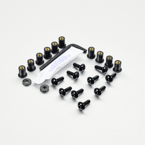 Kit Viti Ergal Plexiglass 10 Viti Nero