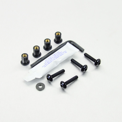 Kit Viti Ergal Plexiglass 4 Viti Nero