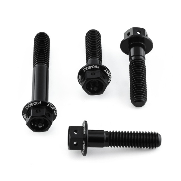 Ergal - Kit Viti Serraggio Bracciali Freno Frizione Testa Forata Laserata Nero