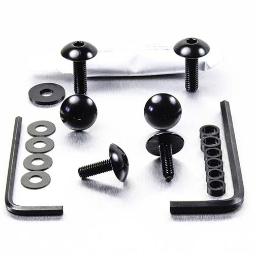 Kit Bulloneria Parafango Ant-Post Ergal Nero