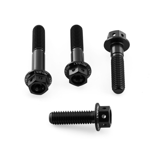 Ergal - Kit Viti Serraggio Bracciali Freno Frizione Testa Forata Laserata Nero