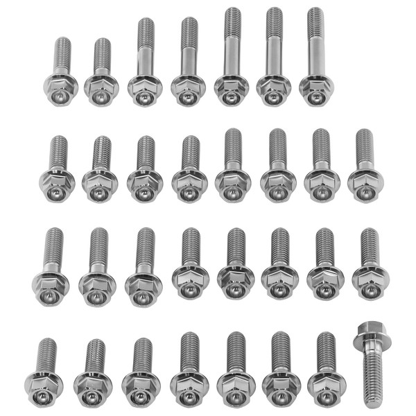 Kit Viti Titanio Carter Motore RSV4 Factory Testa Esagonale Flangiata