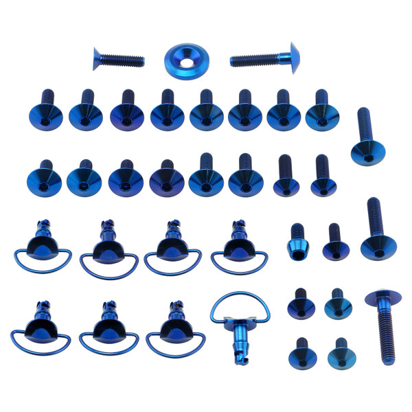 Kit viti carena Titanio YZF1000 R1 Sgancio Rapido Blu