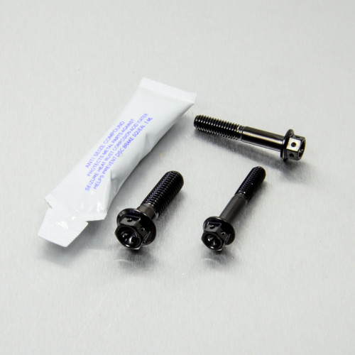 Kit Viti Inox Supporto Scarico Testa Forata Corsa Nero