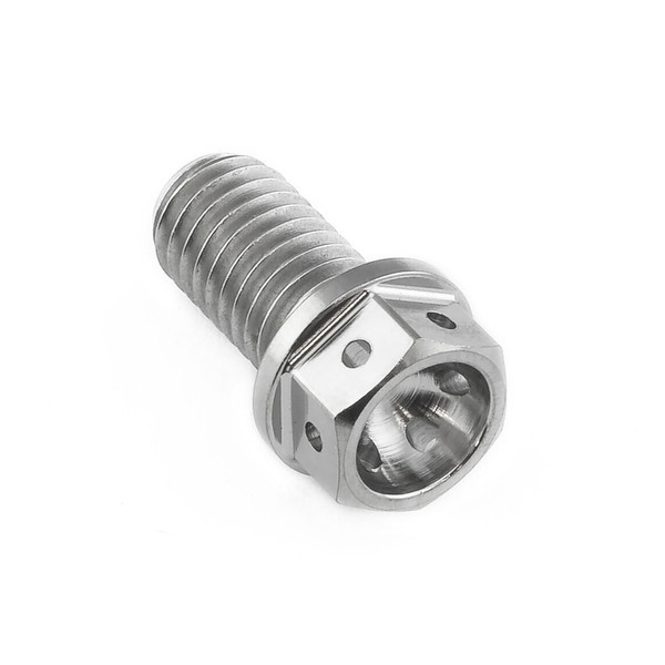 Vite Titanio Testa Esagonale Forata M8x(1.25mm)x15mm 12.45mm Flangia