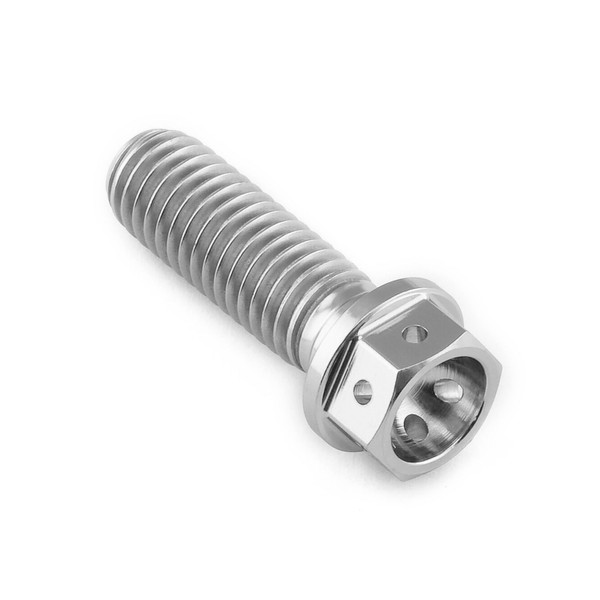 Vite Titanio Testa Esagonale Forata M8x(1.25mm)x25mm 12.45mm Flangia