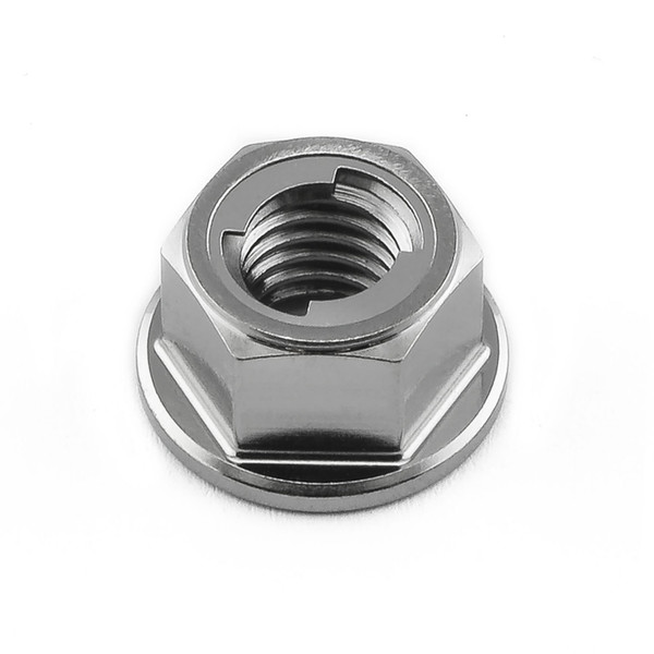 Titanio - Dado flangiato autobloccante M8 x (1.25mm) (Metal Lock)