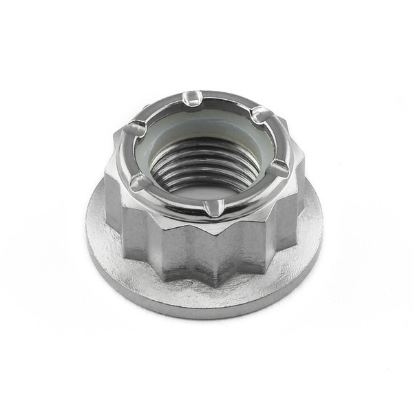 Titanio - Dado Bi-Esagonale autobloccante Flangiato M10 x (1.00mm)
