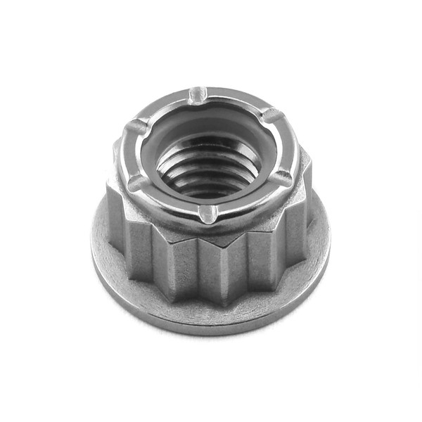 Titanio - Dado Bi-Esagonale autobloccante Flangiato M8 x (1.25mm)