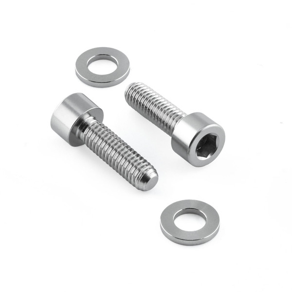 Kit pinza freno per bicicletta in acciaio inossidabile M6x(1,00)x20mm testa cilindrica e rondelle