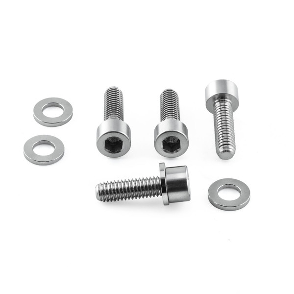 Kit pinza freno per bicicletta in acciaio inossidabile M6x(1,00)x20mm Testa ciclindrica e rondelle