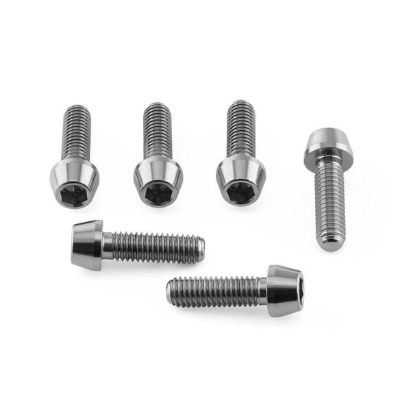 Kit bulloni attacco manubrio in acciaio inossidabile M6x(1,00mm)x20mm testa conica