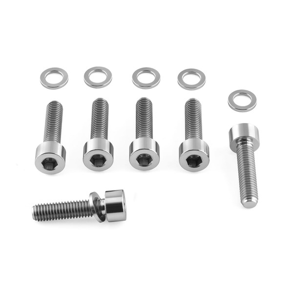 Titanio - Kit viti attacco manubrioM5x(0.80mm)x20mm testa cilindrica