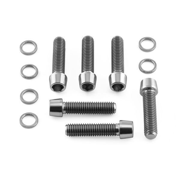 Titanio - Kit viti attacco manubrio M5x(0.80mm)x20mm testa conica XS