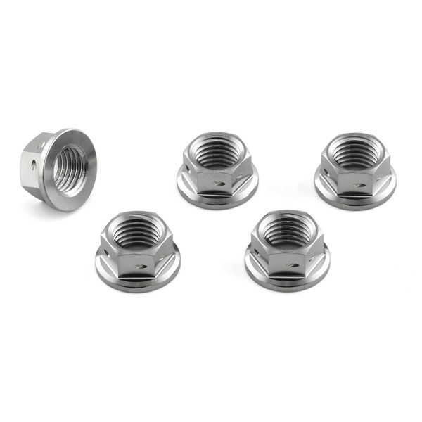Dadi Corona in Titanio M12x(1.50mm) Forato Conf da 5