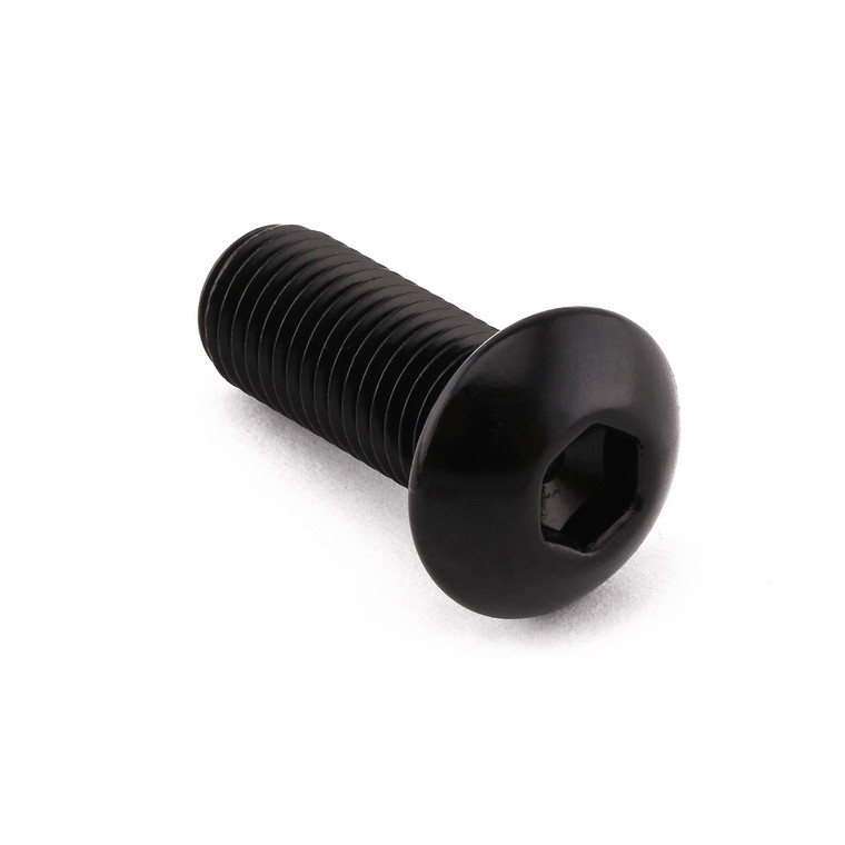 Viti brugola testa bombata ergal M10 x (125mm) x 25mm Nero