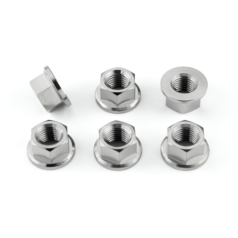 Titanium Sprocket Nuts M10x(1.25mm) Pack x6
