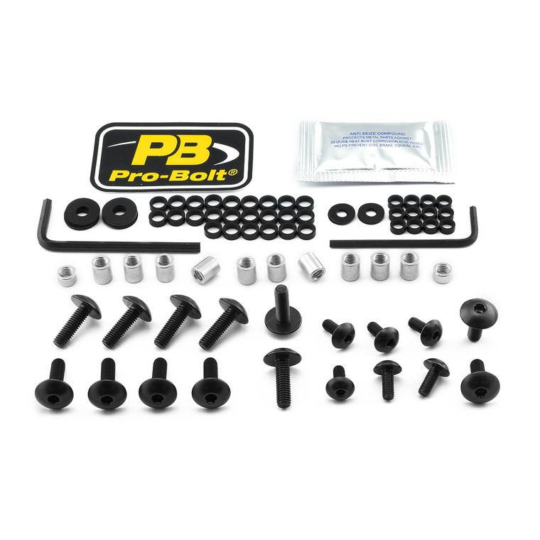 Kit viti carena Ergal Suzuki GSXR1000 17+ Nero