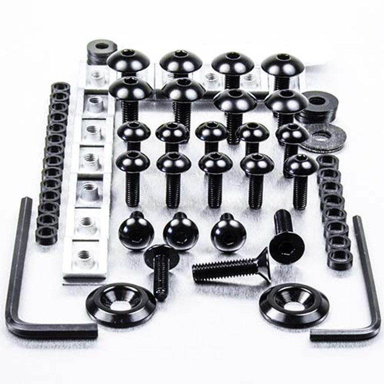 Kit viti carena Ergal Kawasaki ZX6R Ninja '00-'02 Nero