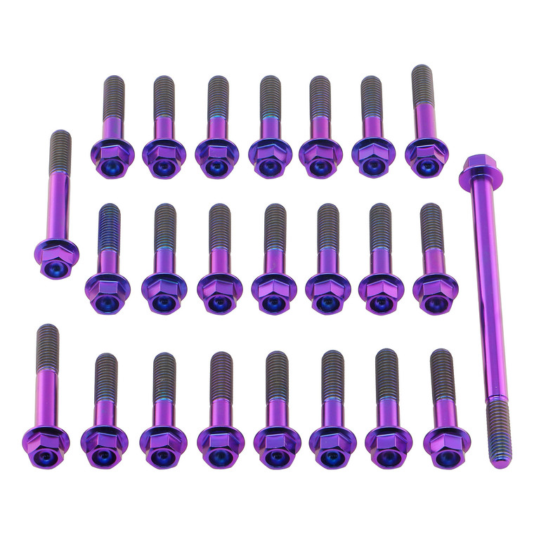 Kit Viti Titanio Carter Motore Suzuki GSXR1000 17+ Testa Esagonale Foschia Viola