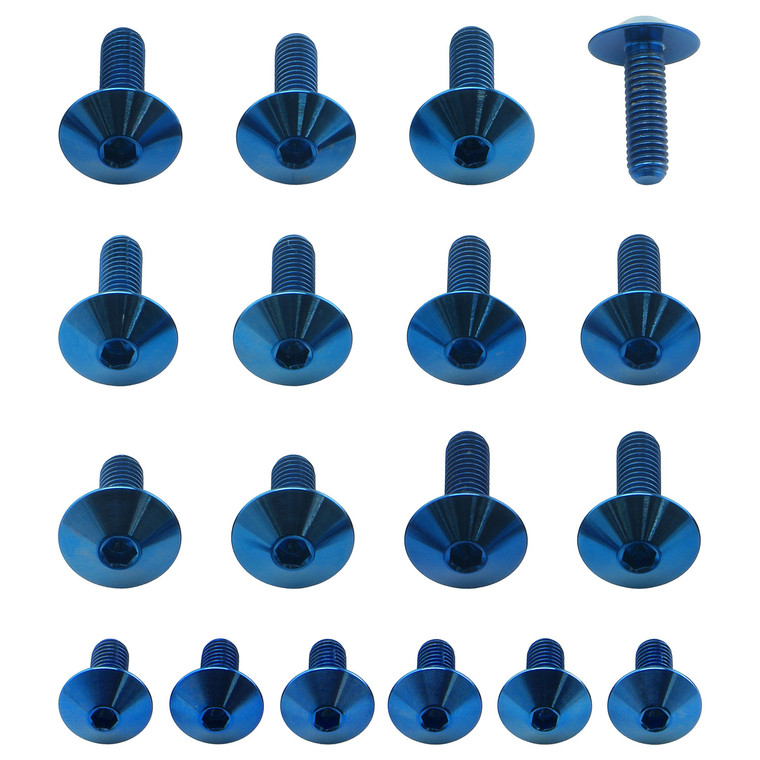 Kit viti carena Titanio Suzuki GSXR1000 17+ Blu