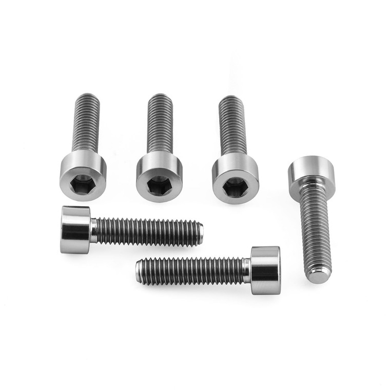 Titanio - Kit viti attacco manubrioM5x(0.80mm)x20mm testa cilindrica