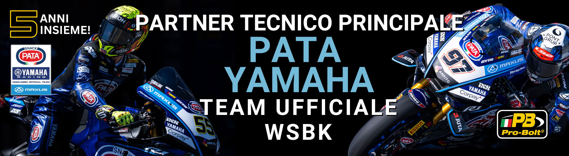 Pro-Bolt — orgoglioso partner principale di Pata Yamaha da 5 anni