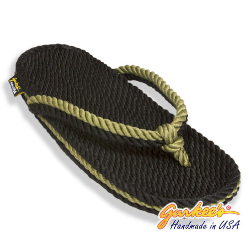 Signature Tobago Black & Olive Rope Sandals