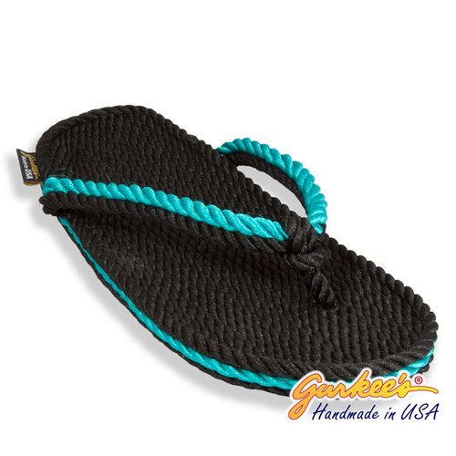 Signature Tobago Black & Teal Rope Sandals