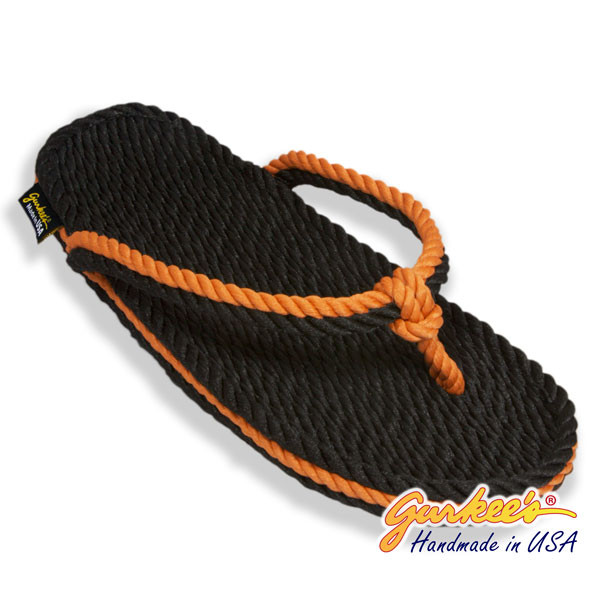 Signature Tobago Black & Rust Rope Sandals