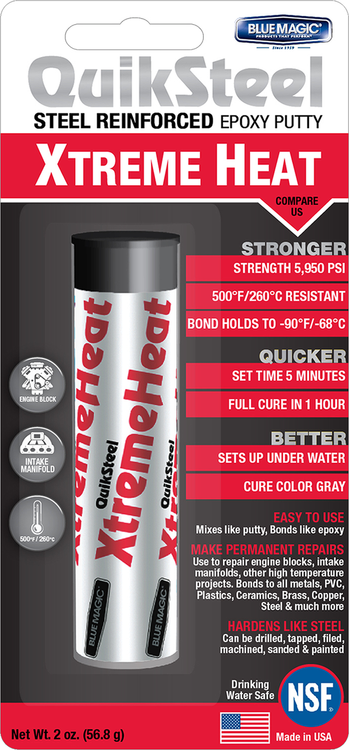QuikSteel 2oz Xtreem Heat Putty Mp 16562TRI