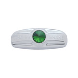 Trailer Brake Cover W/Crystal For Freightliner Century (1996-2011), Columbia (2001-2017) - Green Crystal