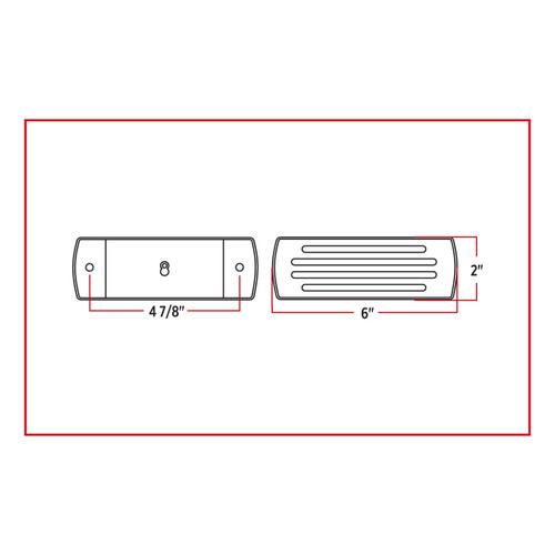 Rectangular Chrome Plated Aluminum Interior Rear View Mirror With Screw-On Mount