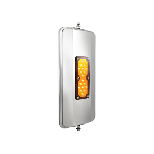 7" X 16" 18 LED Stainless Steel West Coast Mirror - Heated