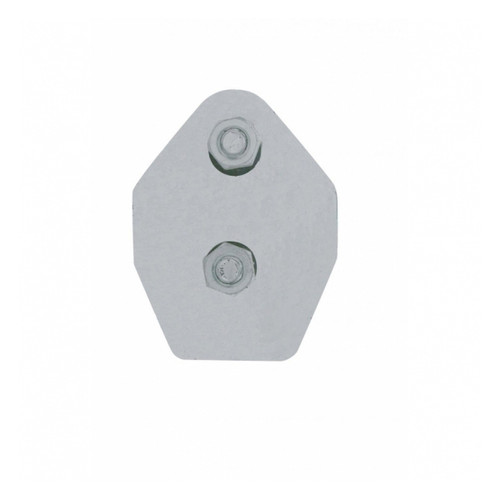 30" Chrome 45 Degree Angled Heavy Duty Mud Flap Hanger - 2" Bolt Pattern