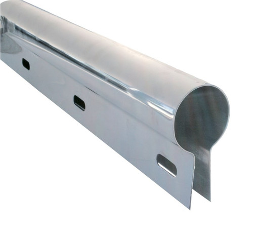 30" Chrome Light Duty Mud Flap Hanger (Open End Cap) - 1 1/8" Bolt Pattern